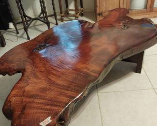 Unique Live Edge Solid Wood Coffee Table