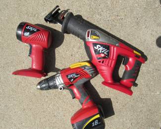 3 Pc Skil Cordless Tools w/1 Battery