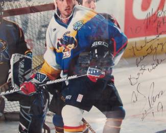 Signed Poster - Andy Ross of the Austin Ice Bats
