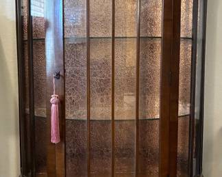 Antique rounded glass cabinet