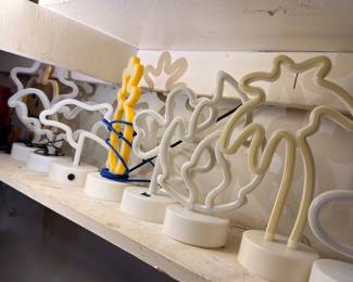 Novelty neon lights (lightning bolt, star, palm tree)