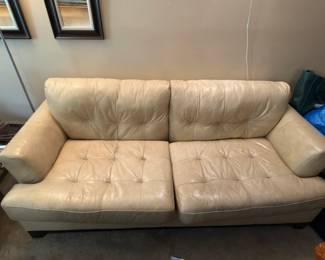 Ashley Furniture beige leather couch