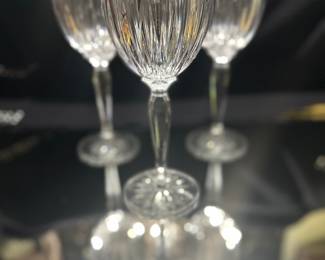 Three Crystal D’Arques “Durand” Wine Glasses $30