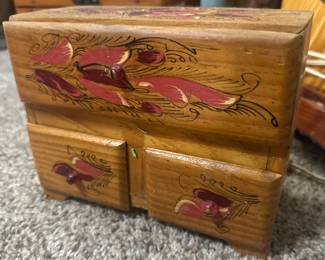 Hand painted small jewelry box
