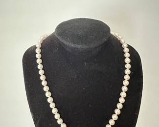 Pearls with 14k white gold clasp