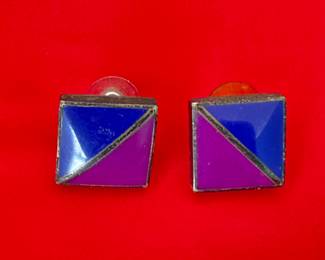 Sterling Lapis earrings
