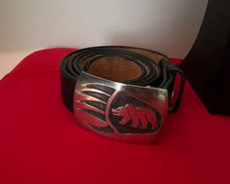 Native American Sterling Belt buckle With belt