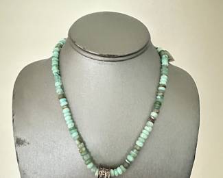Peruvian Aquamarine opals on sterling silver