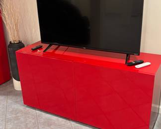CB2 Fuel Red Credenza