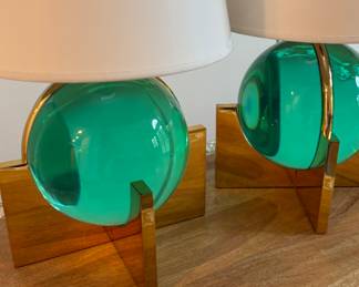 Jonathan Adler Globo Vanity Green Lamp