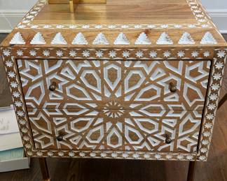 Anthropologie Handcarved Albaron Nightstand