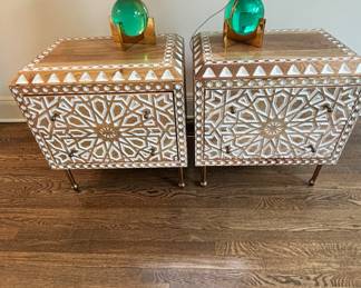 Anthropologie Handcarved Albaron Nightstand