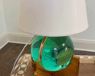 Jonathan Adler Globo Vanity Green Lamp