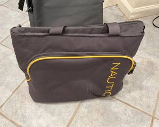Nautica Women’s Grey Yellow Trim Travel Carry On Tote Bag