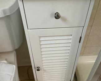 Bathroom Floor Cabinet Storage Organizer Set- Drawer & Shutter Door