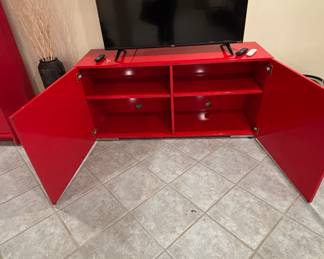 CB2 Fuel Red Credenza