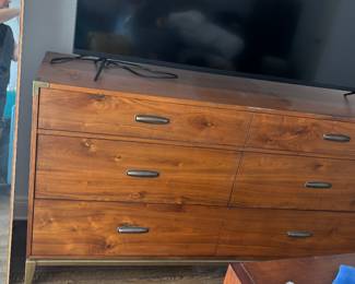 AptDeco Joybird Walnut Dresser with Brass Details