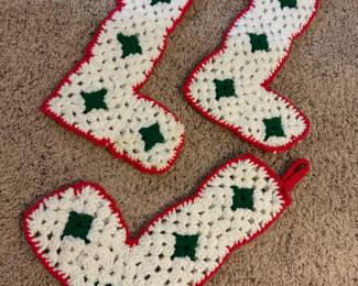 Granny square Christmas stocking
