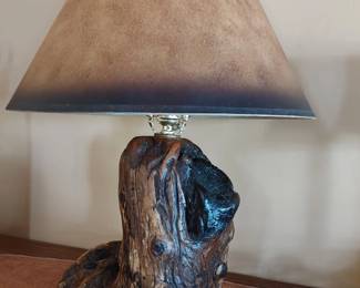 Burlwood lamp