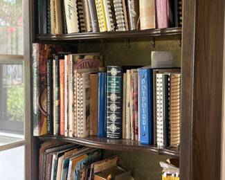 Slim Bookcase full of Cookbooks!