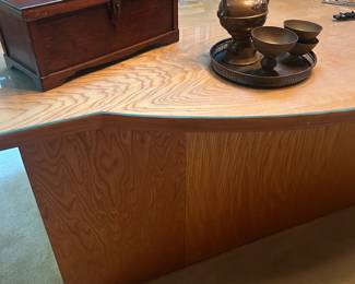 Large Desk with Glass on top!