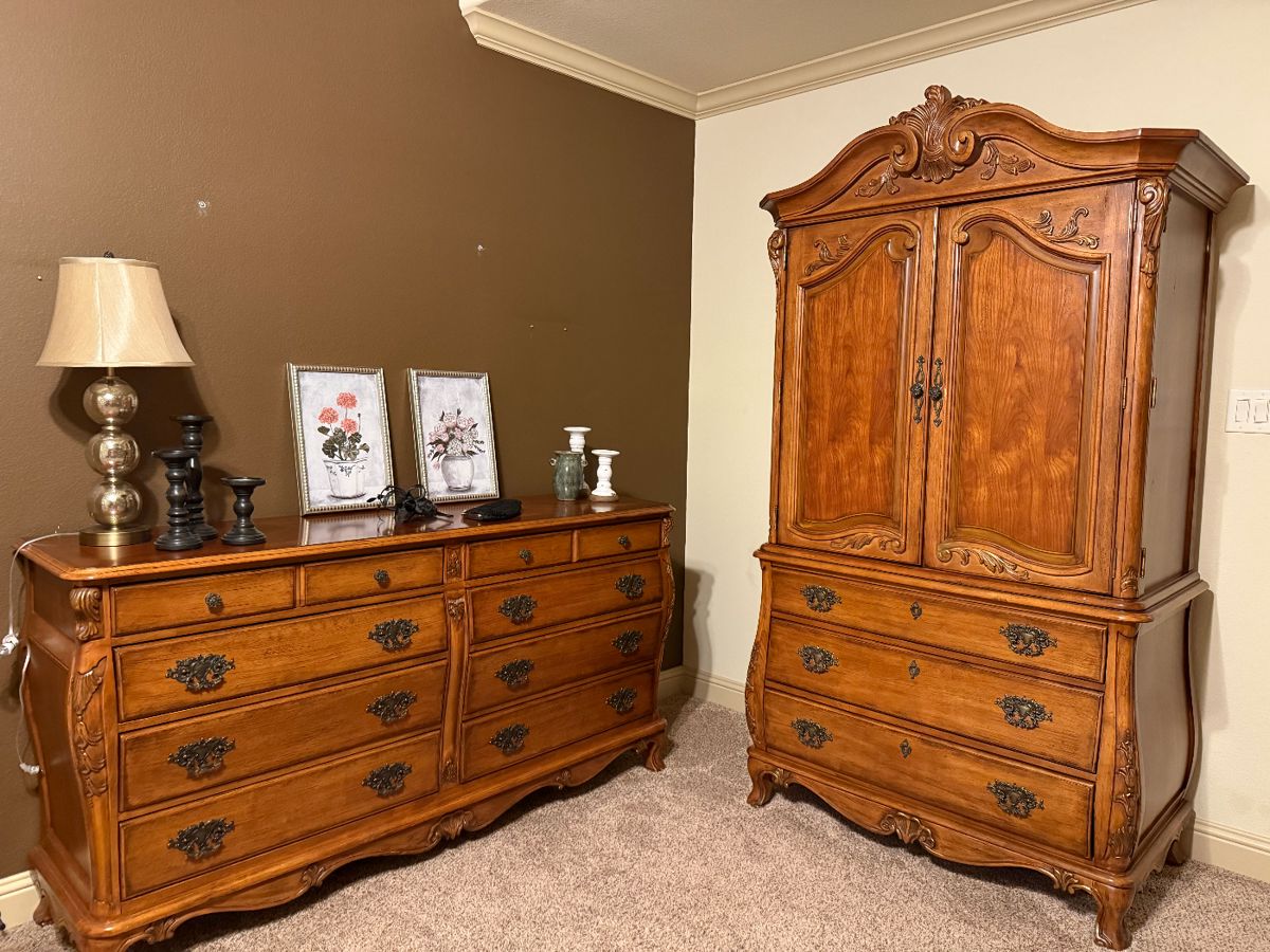 Thomasville armoire and dresser