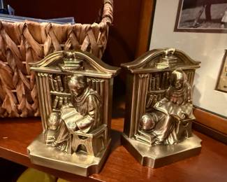 Brass bookends