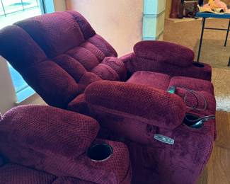 Chair in recline position