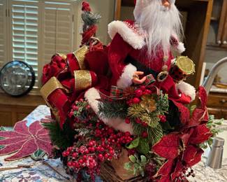 Christmas decor Santa with sleigh