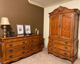 Thomasville armoire and dresser