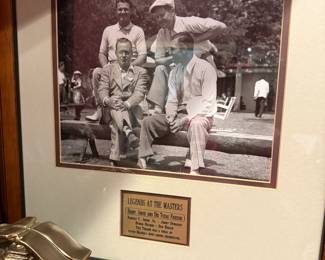 Legends at the Masters golf wall hanging