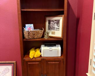 Walnut finish bookcase