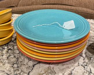 Fiesta ware plates and bowls
