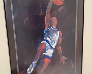 TERRY ROSE Signed Print "Slam Dunk"
