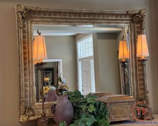 Large Ornate Gold Gilt Mirror