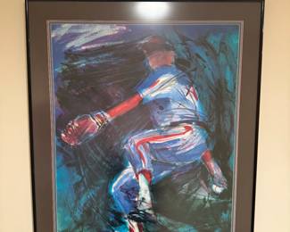 TERRY ROSE Signed Print "Fast Ball"