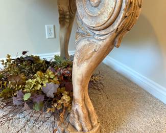 Marble Top Accent Table with Claw Feet