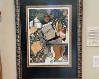 Signed Cubist Still Life "Satre de les Lures I"