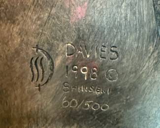DAVIES SHINSEKI Bronze Gecko Sculpture Vase