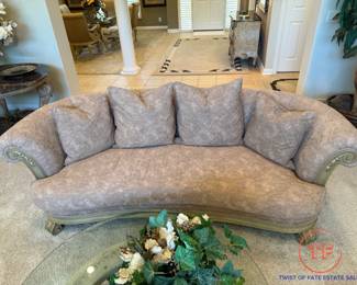 BERNHARDT Curved Back Sofa