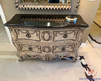 Marble Top French Louis XV Commode