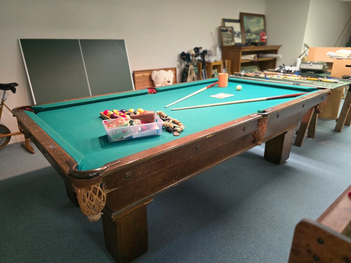 Gorgeous Antique Oak Billiards Table!