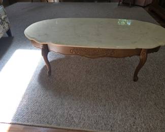 'Marble' top coffee table.