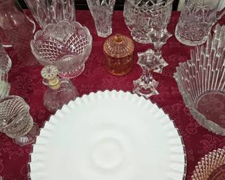 Vintage pieces depression glass, etc.
