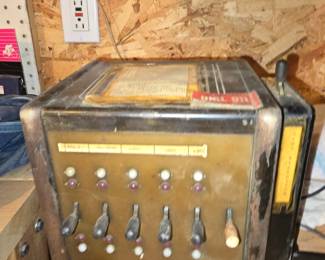 This is a telephone call distributor, quite vintage and once used in a police department.