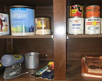 We have a few quarts, gallons and 5 gallon buckets of paint.