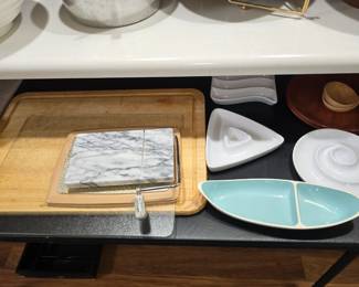Charcuterie boards and dishes
