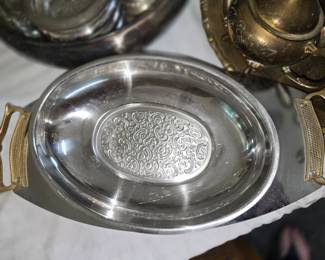 Stainless serving pieces