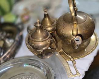 Sweet brass tea set
