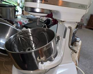 Kitchen Aid - the big one with an extra bowl.  This one can also grind meat!